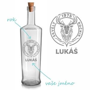 Pískovaná láhev Olea Piede Slivovice 0, 7 l obraz