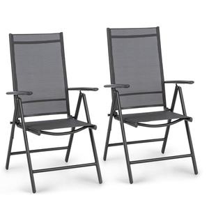 Blumfeldt London Lite, sada 2 skládacích židlí, 56, 5 x 107 x 68 cm, ComfortMesh, hliník obraz