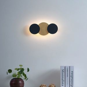 Moderní nástěnné svítidlo černé se zlatou vč. LED 3-stupňové stmívatelné 3-světelné - Sunrise 3 obraz