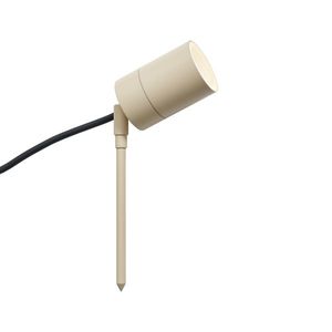 Bodové světlo se zemním hrotem krémové GU10 50mm nastavitelné IP44 vč. kabelu a zástrčky - Solo obraz
