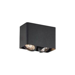 Designové přisazené bodové svítidlo černé GU10 70mm 2-světelné otočné a sklopné - Vox obraz