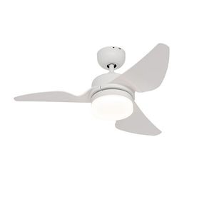 Stropní ventilátor bílý 86, 7 cm vč. LED stmívatelný s dálkovým ovládáním - Yuki obraz