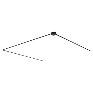 Moderní kolejnicový systém černý 1-fázový 600 cm s kulatým napájecím zdrojem - Magnetic obraz