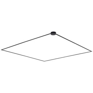 Moderní kolejnicový systém černý 1-fázový 800 cm s kulatým napájecím zdrojem - Magnetic obraz