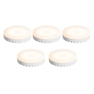 Set van 5 GX53 dimbare LED lampen 7W 750 lm 3000K obraz