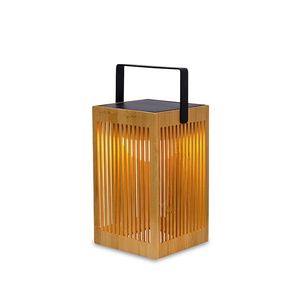 Bambusová stolní lampa s LED stmívačem, IP54, solární dobíjení s dálkovým ovládáním - Okinawa obraz