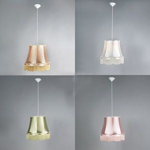 Sada 4 retro závěsných lamp barevných 45 cm - Granny obraz