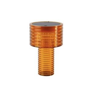 Stolní lampa oranžová plastová vč. LED solární dobíjecí IP44 - Ambar obraz