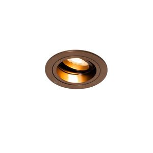 Chytré zapuštěné bodové svítidlo tmavě bronzové kulaté nastavitelné vč. Wifi GU10 50mm - Chuck obraz