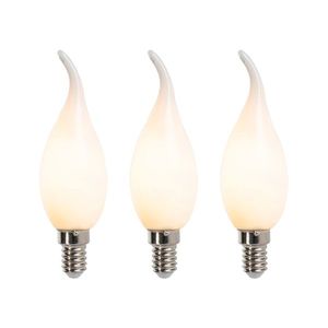 Sada 3 E14 stmívatelných LED filamentových žárovek F35 matných 3W obraz