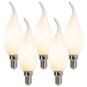Sada 5 E14 stmívatelných LED filamentových svíček F35 matných 3W obraz