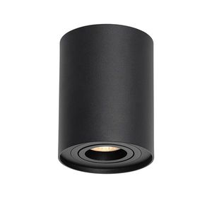Moderní stropní bodové světlo černé otočné a naklápěcí - Rondoo up obraz