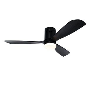 Stropní ventilátor černý 132 cm vč. LED stmívatelný s dálkovým ovládáním - Sofia obraz