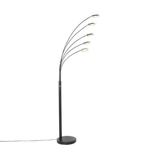 Designová stojací lampa černá vč. 5 světel sstmívačem LED - Sixties Trento obraz