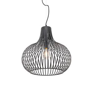 Moderní závěsné svítidlo černé 48 cm - Saffira obraz