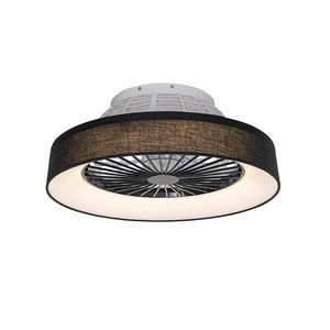 Stropní ventilátor černý 47 cm vč. LED stmívatelný s dálkovým ovládáním - Emily obraz