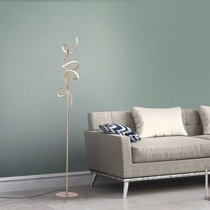 Designová stojací lampa mosazná vč. LED a stmívače - Krisscross obraz