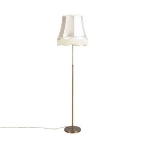 Stojací lampa bronzová sabajurem Granny krémová 45 cm nastavitelná - Parte obraz