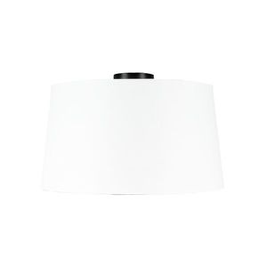 Stropní svítidlo matně černé s bílým stínítkem 45 cm - Combi obraz