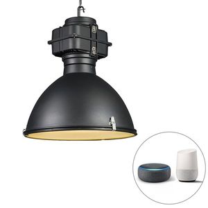 Inteligentní průmyslové závěsné svítidlo černé 53 cm vč. A60 Wifi - Sicko obraz
