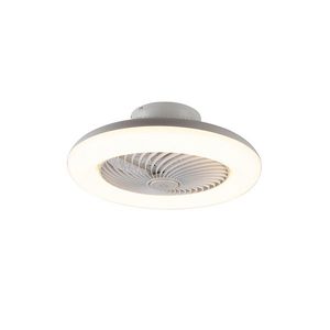 Stropní ventilátor bílý 55, 5 cm vč. LED stmívatelný s dálkovým ovládáním - Clima obraz