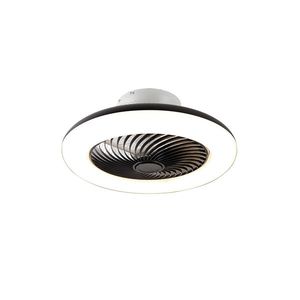 Stropní ventilátor černý 55, 5 cm vč. LED stmívatelný s dálkovým ovládáním - Clima obraz