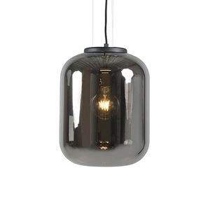 Designové závěsné svítidlo černé s kouřovým sklem - Bliss obraz