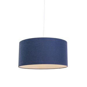 Moderní závěsné svítidlo bílé santickým modrým stínítkem 50 cm - Combi 1 obraz