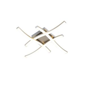 Designové čtvercové stropní svítidlo ocel včetně LED - Onda obraz