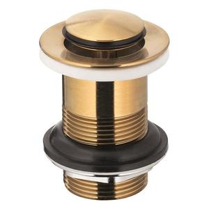 Výpusť Click-clack kulatá malá Gold bez přepadu obraz