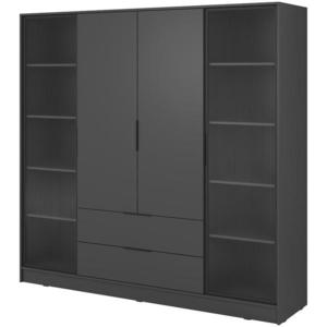 Skříň Kelly 4D RD grafit se Led obraz