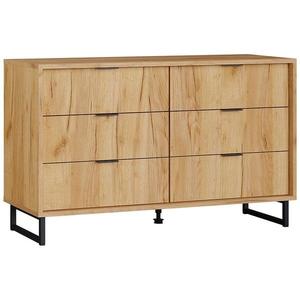 Komoda Konor 120 6s Dub Craft Gold obraz
