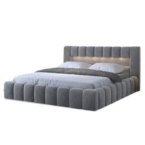 Postel HUA 08 s LED osvětlením 180 x 200 cm, šedá obraz