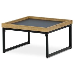 Konferenční stolek GARLEMXER I, 53x53, divoký dub, černý kov obraz