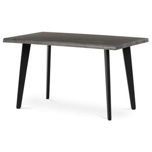 Jídelní stůl FENKALIV 130x80, dekor šedý dub, černý kov obraz