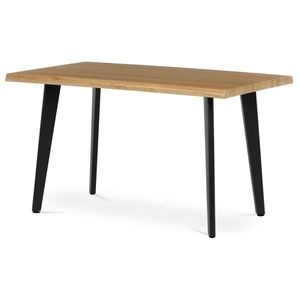 Jídelní stůl FENKALIV 130x80, dekor divoký dub, černý kov obraz