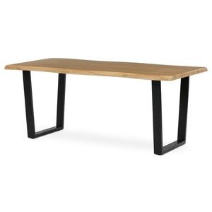 Jídelní stůl ZANYORAR 180x90, dekor divoký dub, černý kov obraz