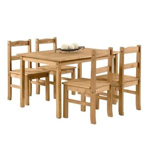 Jídelní set PIMBOW stůl 100x80 cm + 4 židle, masiv borovice obraz