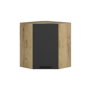 Horní rohová skříňka MARCIE GN-60/72, korpus: dub craft, dvířka: antracit obraz