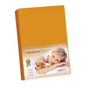 Bellatex Jersey prostěradlo s elastanem oranžová, 90 x 200 cm obraz