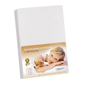 Bellatex Jersey prostěradlo s elastanem bílá, 100 x 200 cm obraz