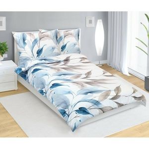 Bellatex Saténové povlečení Podzim modrá, 140 x 220 cm, 70 x 90 cm obraz