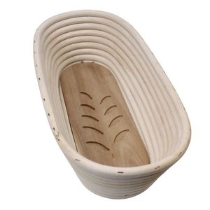 Home Elements Ošatka oválná s dřevěným dnem Lístky 32 x 15 x 9 cm obraz