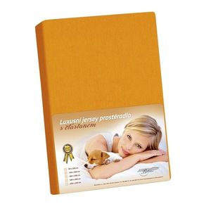 Bellatex Jersey prostěradlo s elastanem oranžová, 200 x 220 cm obraz