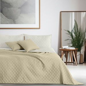 DecoKing Přehoz na postel Axel béžová/bílá, 170 x 210 cm obraz