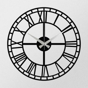 Nástěnné hodiny Enzoclock - S002 Black, 48 x 48 cm obraz