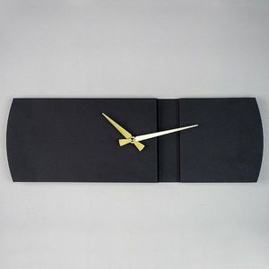 Nástěnné hodiny Origami APS097, Black, 16 x 49 cm obraz