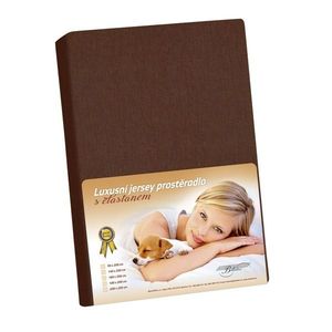 Bellatex Jersey prostěradlo s elastanem hnědá, 90 x 200 cm obraz