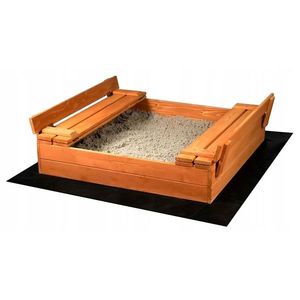 Dětské dřevěné pískoviště s poklopem a lavičkami Baby Mix 100 x100 cm obraz