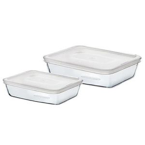 Pyrex Sada skleněných dóz 2 ks, 1, 5 l + 2, 6 l obraz